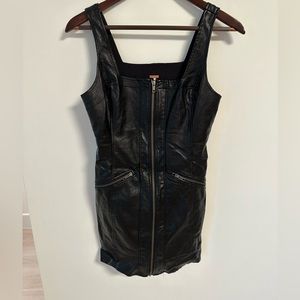 Free People Black Dress - Vegan Leather